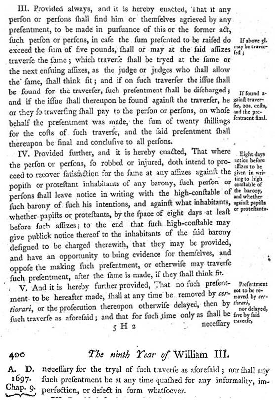 THE NINTH YEAR OF WILLIAM III - CHAP. IX.