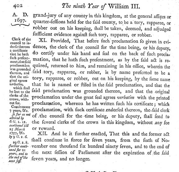 THE NINTH YEAR OF WILLIAM III - CHAP. IX.