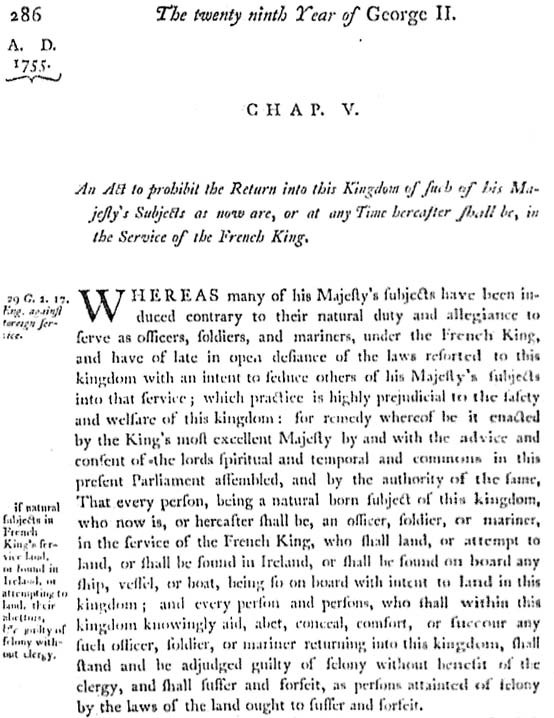 The Twenty Ninth Year of George II - Chap. V. - 286