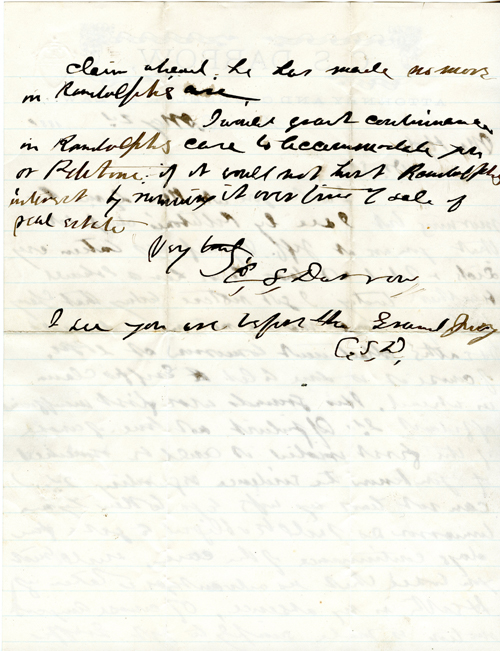 Clarence Darrow to Nelson Hyde, May 2, 1881 page one