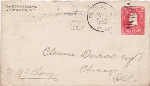 Hamlin Garland to Clarence Darrow, December 14, 1904, envelope