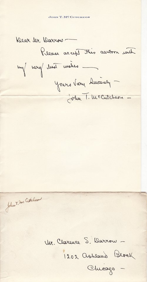 John T. McCutcheon to Clarence Darrow, Unknown