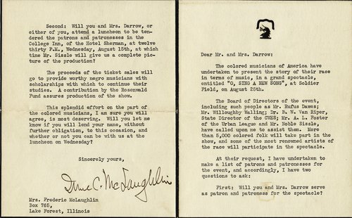 Irene C. McLaughlin to Clarence Darrow, August 9, 1934