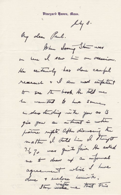 Arthur Garfield Hays to Paul Darrow, July 8, 1941, page one