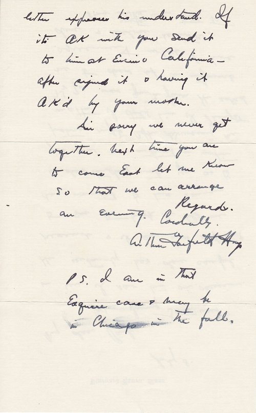 Arthur Garfield Hays to Paul Darrow, July 8, 1941, page two