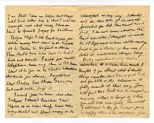 Clarence Darrow to Jessie Ohl Darrow, September 8, 1903 page two