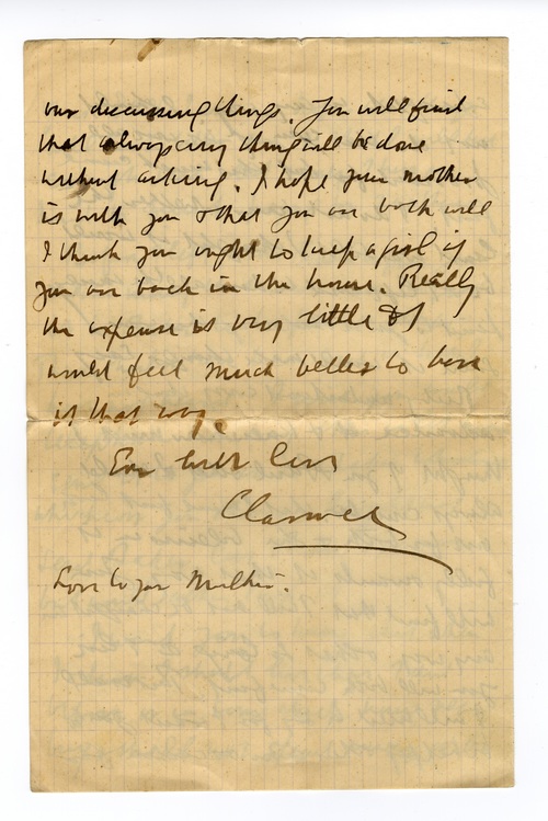 Clarence Darrow to Jessie Ohl Darrow, September 8, 1903 page three