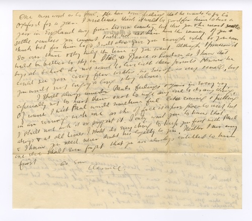 Clarence Darrow to Jessie Ohl Darrow, March 16, 1904 page two