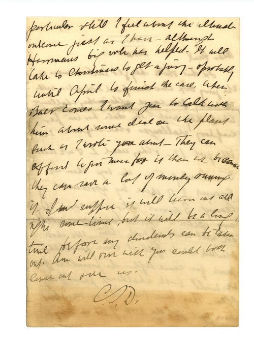 Clarence Darrow to Paul Darrow, November 11, 1911, page two