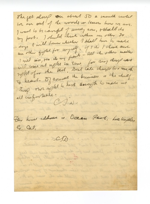 Clarence Darrow to Paul Darrow, January 1, 1912, page two