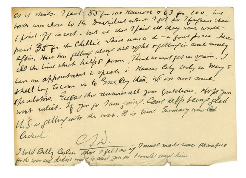 Clarence Darrow to Paul Darrow, February 7, 1917, page two