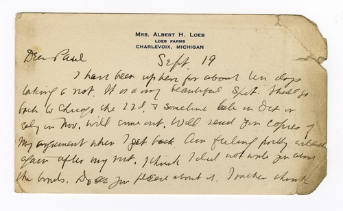 Clarence Darrow to Paul Darrow, January 1, 1913