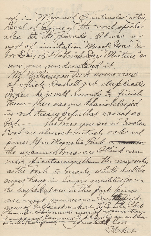 Hubert Darrow to Jennie Darrow Moore, January 11, 1902, page five