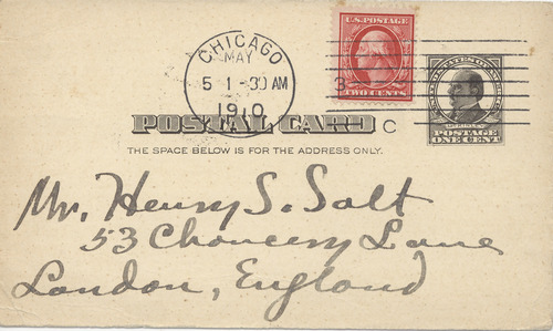 Image 1 of letter from   Howard J. Moore to   Henry S Salt