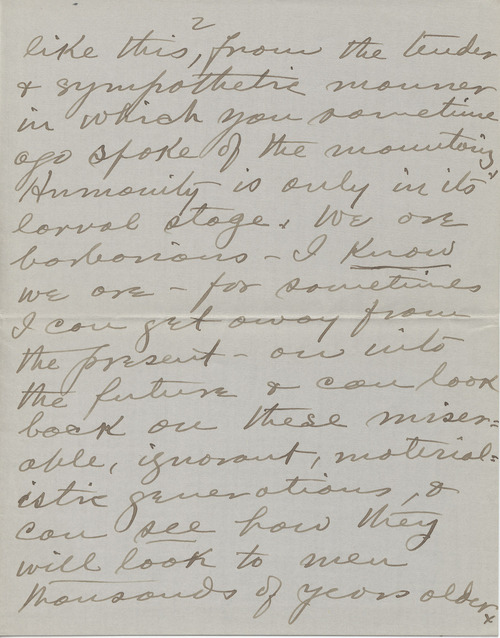 J. Howard Moore to Henry Salt, January 1, 1916, page five