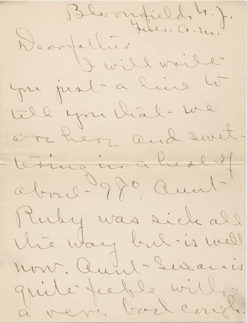 Mary Elizabeth Darrow to Ammirus Darrow, October 30, ????, page one