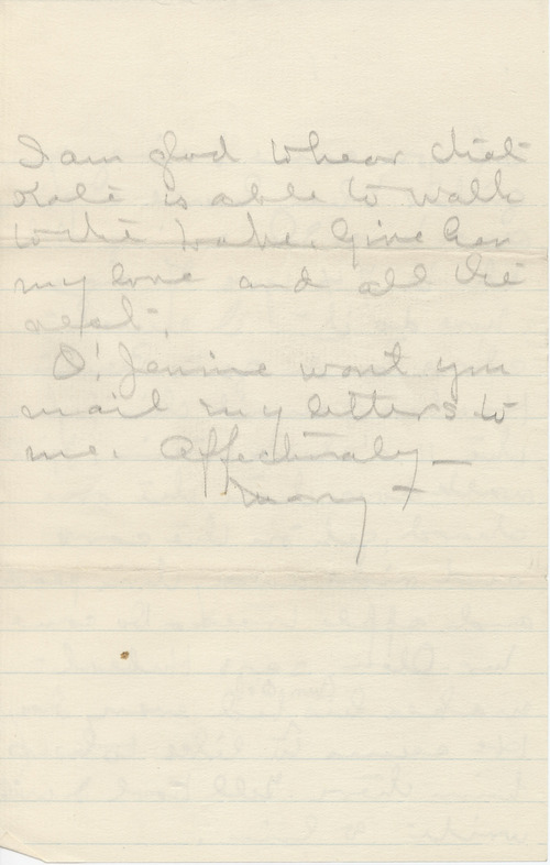 Mary Elizabeth Darrow to Jennie Darrow Moore, August 12, 1905, page eight