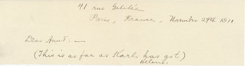 Helen Kelchner Darrow to Ruby Darrow, November 30, 1911, page one