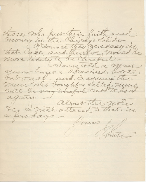 Jacob C. Lutz to Paul Darrow, May 9, 1906, page two