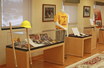 Display Cases in Riesenfeld Rare Books Research Center Exhibit Room