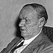 Black and white photo of Clarence Darrow